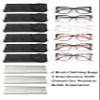 FoxMook 6-Pack Reading Glasses for Women, Oprah Style Frame Spring Hinge Readers Blue Light Blocking Glasses, 6 Colors Mix 2.25 x view 2