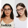 FoxMook 6-Pack Reading Glasses for Women, Oprah Style Frame Spring Hinge Readers Blue Light Blocking Glasses, 6 Colors Mix 2.25 x view 3