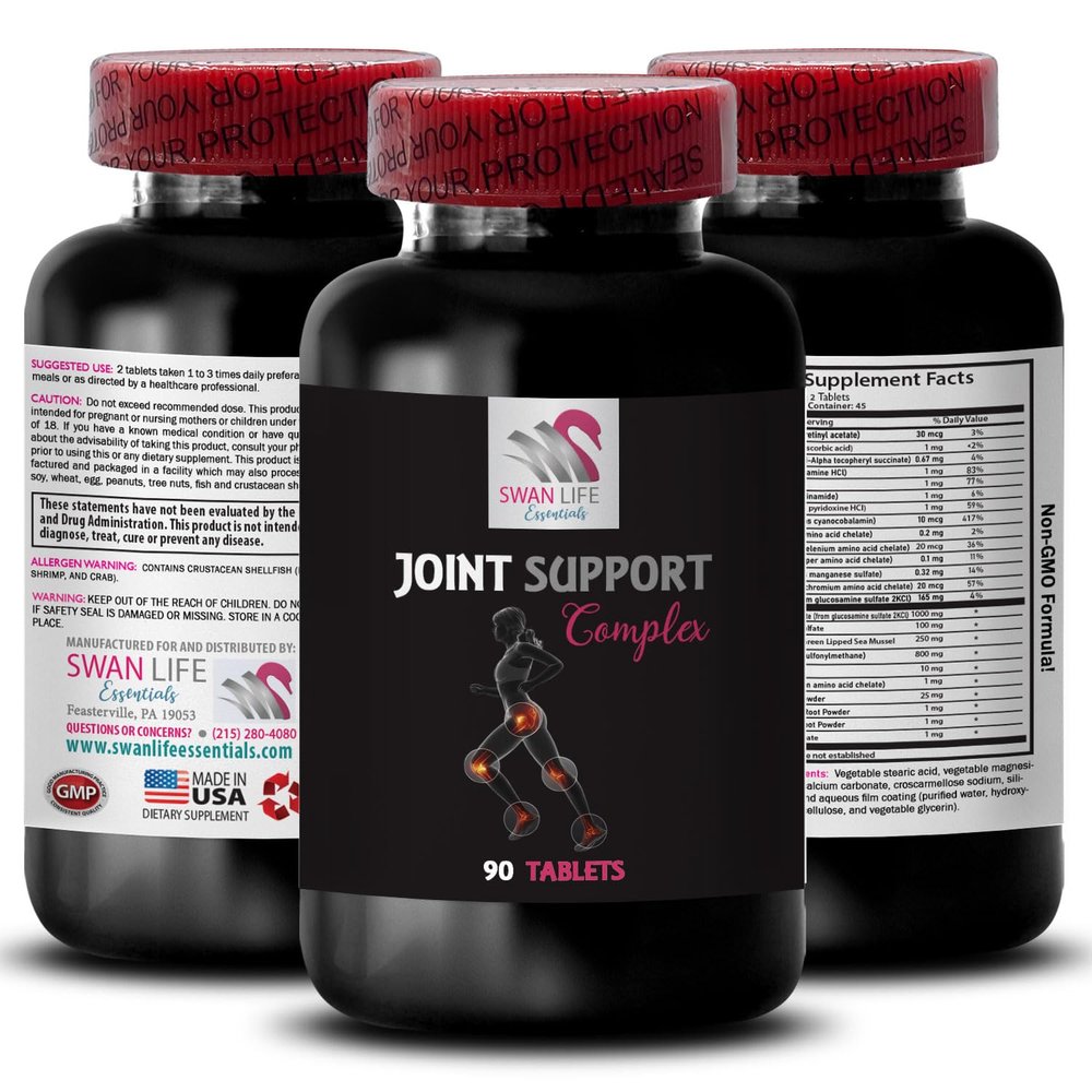 Joint Enhancement Formula - JOINT SUPPORT COMPLEX - Glucosamine & Chondroitin Blend, MSM Supplement Powder, Boron Enriched Formula, Flexibility Booster, Cartilage Maintenance Formula 1 Bottle 90Tabs