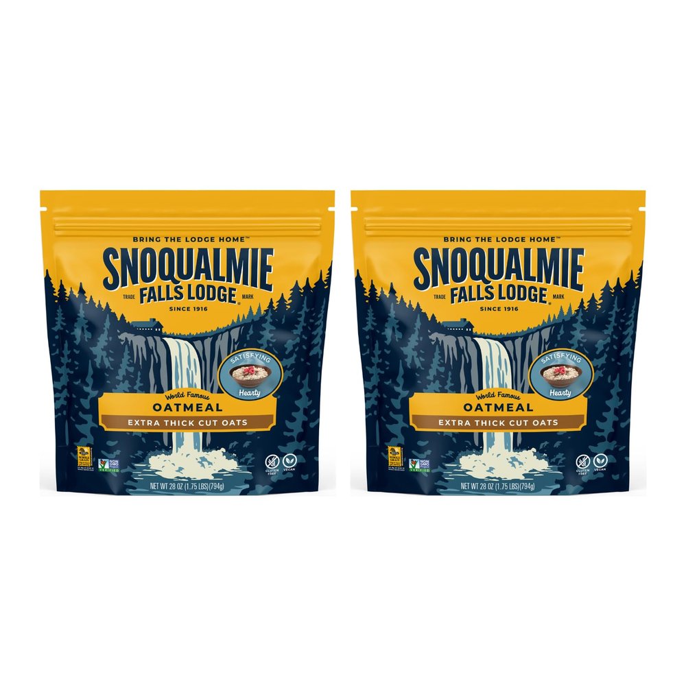 Snoqualmie Falls Lodge Extra-Thick Oatmeal, 28 OZ (Pack of 2)