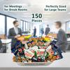 Mixed Snack Box (150 pieces), Assortment of Healthy Snacks for Large Office: for Staff, Team, Client Meetings, and Training sessions. Snacks variety pack. view 2