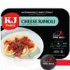 KJ Poultry Kosher Parve Ready Meals - Cheese Ravioli in Tomato Sauce, MRE Meals Ready to Eat, Halal, (1 Pack) Prepared Entree Fully Cooked, Shelf Stable Microwave Dinner Travel, Military, Camping view 1