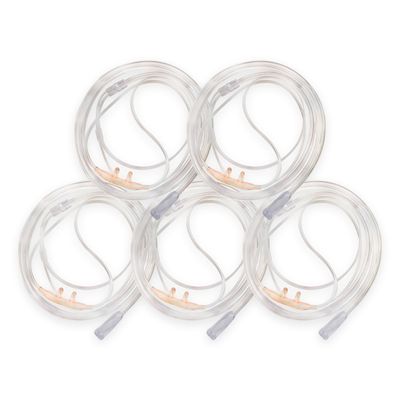 JWYN 5pk 25Ft Adult Oxygen Nasal Cannula, Salter Style, Trumpet Connector