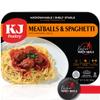 KJ Poultry Kosher Ready Meals - Spaghetti & Meatballs, MRE Meals Ready to Eat (1 Pack) Prepared Entree Fully Cooked, Shelf Stable Microwave Dinner Travel, Military, Camping, Emergency Survival view 1