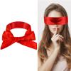 COMNICO Satin Sleep Eye Mask, 150cm/59inch Adjustable Comfortable Soft Eye Shield Cover, Night Blackout Sleep Cooling Blindfold for Adult Travel Nap Meditation (Red) view 1