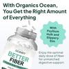 Organics Ocean Better Fiber - Daily Fiber Supplement - Soften Stool for Effortless Bowel Movements - with Psyllium Hulk and Slippery Elm - 3 Bottles view 3