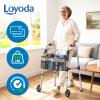 Loyoda Folding Walker with Basket and Glide Skis, 5" Wheels Lightweight Walkers for Seniors and Adults, Supports Up to 350 Pounds, Adjustable Height, Compact Standard Walker view 2