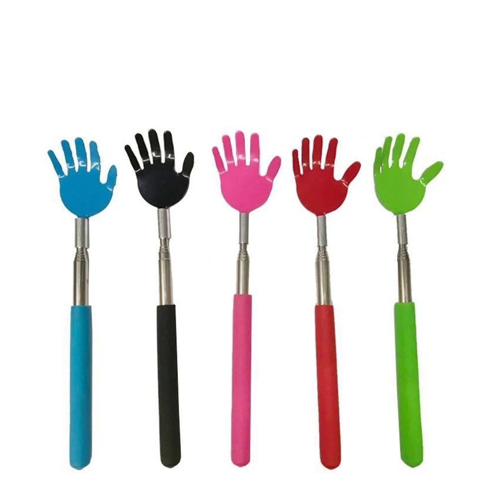 1PCS Telescopic Massage Tools Stainless Steel Hand Grip Elderly Grip Relieve Itch Back Scratcher Elders Tickle Stick(Style a)