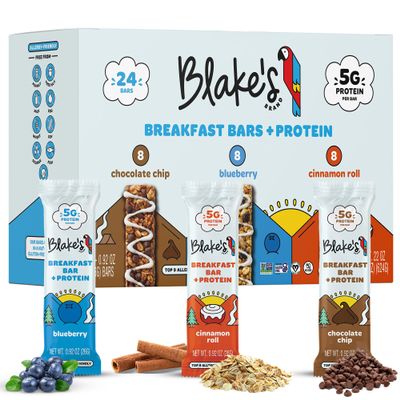 Blake's Seed Based Breakfast Bars with Protein  Variety Pack (24 Count), 5g Clean Plant-Based Protein, Gluten Free, Nut Free, Dairy Free & Vegan, Healthy Snacks for Kids or Adults, School Safe