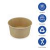 Karat [6oz - 500 ct Disposable Soup Bowls, Gourmet Paper Food Containers for Hot or Cold Use, Paper Ice Cream Containers | Kraft view 2