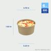 Karat [6oz - 500 ct Disposable Soup Bowls, Gourmet Paper Food Containers for Hot or Cold Use, Paper Ice Cream Containers | Kraft view 3