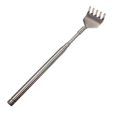1 Pcs Hot Portable Stainless Steel Telescopic Pen ClipTelescopic Back Scratcher Itch Scratch Tool Adjustable 18cm-53cm