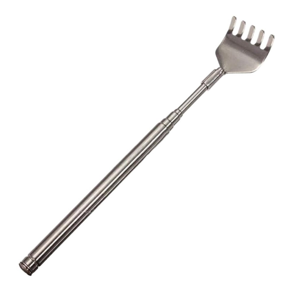 1 Pcs Hot Portable Stainless Steel Telescopic Pen ClipTelescopic Back Scratcher Itch Scratch Tool Adjustable 18cm-53cm