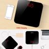A1DFDFGOQSFG Digital Weight Bathroom Scale, Ultra-Precision LCD Display, 180kg/400lb Capacity, Tempered Glass Platform, USB Charging, Black view 3