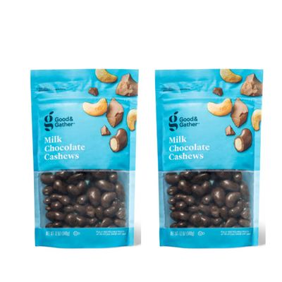 2 packs of Milk Chocolate Cashews, 2 Packs, 12 oz each