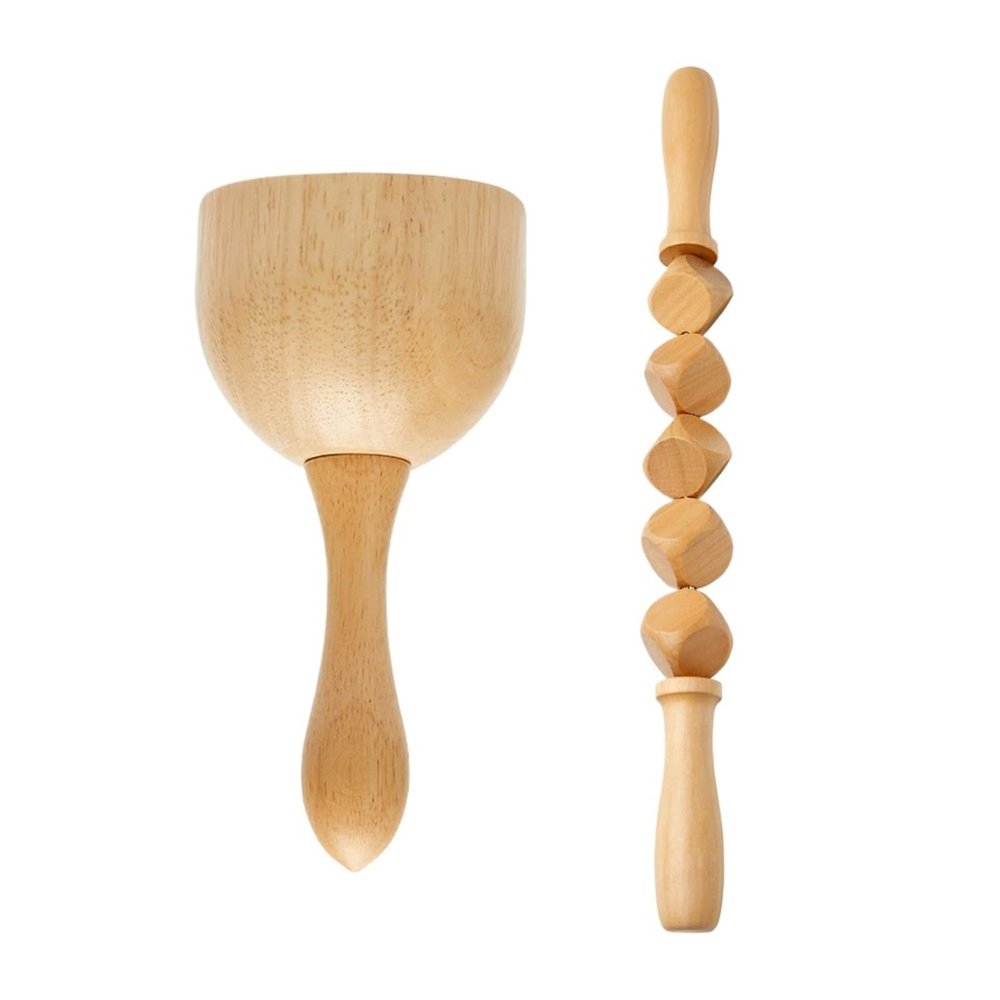 Anti Cellulite Wood Therapy Massage Tools Wooden Massager Roller Gua Sha Cup Maderoterapia Kit Lymphatic Drainage(Style y)