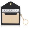 1 Pack Birth Control Pill Case Sleeve Packet 4.3 X 3 Inch PU Leather Wallet Pill Holder Privacy Protection Birth Control Pill Wallet with Key Ring for Pill Card Organizer(Black) view 1