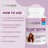 Biotin Supplements for Hair Growth, Strong Hairs, Glowing Skin & Healthy Nails | Reduce Hair Loss with Natural Biotin Source Sesbania Extract | 60 Veg. Tablets view 3