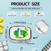 Custom Initials Pill Box Organizer with Your Name, Colorful Personalized Pill Holder Container for Vitamins with Text Ideal for Travel, Pocket, and Purse, Splatter Letter L view 3