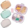4 Pack Pill Organizer - Travel Pill Box with Label, 8 Compartment Daily Pill Case for Pocket Purse, Medicine Case, Waterproof Portable Pill Supplement Case, Travel Pill Container to Hold Vitamin view 1