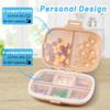 4 Pack Pill Organizer - Travel Pill Box with Label, 8 Compartment Daily Pill Case for Pocket Purse, Medicine Case, Waterproof Portable Pill Supplement Case, Travel Pill Container to Hold Vitamin view 3
