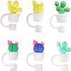 Yellow Cactus Straw Cover for Stanley 40&30 Oz Cup, 10mm Silicone Straw Covers Cap for Stanley Cup Accessories, Straw Cap Stopper for Reusable Straws Tip Lids, Cute Straw Topper for Tumblers view 2