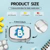 Custom Initials Pill Box Organizer with Your Name, Colorful Personalized Pill Holder Container for Vitamins with Text Ideal for Travel, Pocket, and Purse, Splatter Letter B view 3