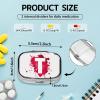 Custom Initials Pill Box Organizer with Your Name, Colorful Personalized Pill Holder Container for Vitamins with Text Ideal for Travel, Pocket, and Purse, Splatter Letter T view 3