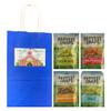 Big Top Deals USA Paper Snack Bag Bundle w/Harvest Snaps Veggie Chips 4-Pack - Mango Chili Lime, Caesar, Wasabi Ranch, Tomato Basil - Multipack Healthy Baked Snacks, Custom Gift Variety view 1