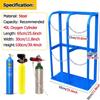 ENWINDXS Steel Oxygen Cylinder Storage Rack for Factories/Schools/Hospitals, Saving Space Gas Cylinder Holder/Oxygen Tank Carrier, Heavy-Duty Cylinder Bracket(# 27cm/10.6in-65x30x100cm) view 2