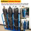 ENWINDXS Steel Oxygen Cylinder Storage Rack for Factories/Schools/Hospitals, Saving Space Gas Cylinder Holder/Oxygen Tank Carrier, Heavy-Duty Cylinder Bracket(# 27cm/10.6in-65x30x100cm) view 3