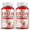 ZHPHK Iron Supplement Gummies for Women, Men & Kids, 65mg Iron & 250mg Vitamin C per Serving - Healthy Blood, Energy & Immune Support Iron Vitamin Gummy with Folate, 2 Pack view 1