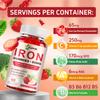 ZHPHK Iron Supplement Gummies for Women, Men & Kids, 65mg Iron & 250mg Vitamin C per Serving - Healthy Blood, Energy & Immune Support Iron Vitamin Gummy with Folate, 2 Pack view 3