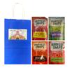 Big Top Deals USA Custom Snack Bundle with Veggie Chips  4 Flavor Variety (BBQ, Spicy, Sour Cream, Black Pepper) in Blue Paper Bag  4-Pack  5.25x3.2x8 in view 1