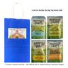 Big Top Deals USA Blue Paper Bag with Snaps Veggie Chips 4-Pack (Cheddar, Mango Chili Lime, Caesar, Wasabi Ranch)  5.25x3.2x8 Custom Bundle view 2