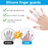 20 Pcs Finger Sleeves Protectors Silicone Finger Sleeve Gel Finger Sleeve Protectors Finger Covers Cushions and Protects Rubber Finger Shields Provide Relief forCracked Finger view 3