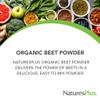 NaturesPlus Organic Beet Powder - 0.53 lbs - Naturally Fermented Beet - USDA Certified Organic, Vegan, Non-GMO - 30 Servings view 2