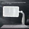 2.5X Magnifying Glass with Light and Stand, 180 Rotation Rectangular Magnifier Detachable Magnifying Desk Lamp, LED Page Magnifier for Reading Small Prints for Low Vision, Seniors view 3