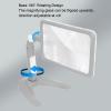 2.5X Magnifying Glass with Light and Stand, 180 Rotation Rectangular Magnifier Detachable Magnifying Desk Lamp, LED Page Magnifier for Reading Small Prints for Low Vision, Seniors view 4