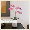 CG Hunter Faux Pink Orchid Plant, Premium Artificial Indoor Flower Display Stands 24, Beautiful Sculptural Blooms That Lasts Forever, Grey Planter Pot Included view 4
