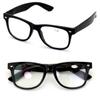 V.W.E. 2 Pairs of Comfortable Classic Retro Reading Glasses - Bifocals - Spring Hinge - Clear Transparent Frame (2 Black, 1.75, x) view 1