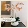 CG Hunter Faux Orange Orchid Plant, Premium Artificial Indoor Flower Display Stands 23, Beautiful Sculptural Blooms That Lasts Forever, White Planter Pot Included view 4
