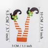 10 Pcs Halloween Cupcake Toppers Witch Leg Feet Boot Cake Picks Paper Cupcake Dish Decoration Happy Halloween Props Theme Birthday Party Cake Topper Favors Supplies Cake Decor view 3