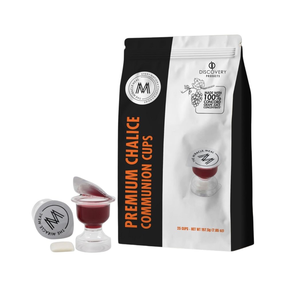 Travel Pack - Pre-Filled Premium Chalice Cup - Bag of 25 with Wafer and 100% Concord Grape Juice