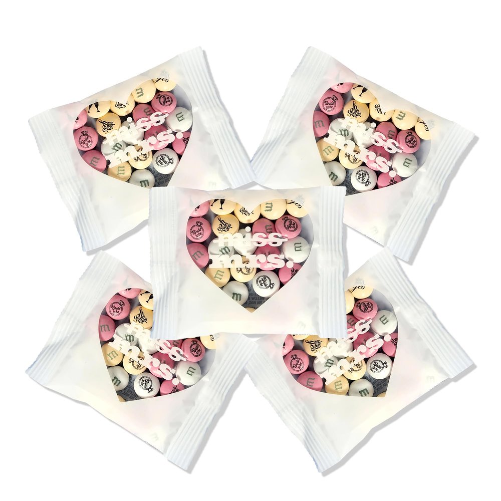 M&M'S WORLD Miss to Mrs. Themed Packs Filled with Printed Milk Chocolate Candies-30 Packs,For Bridal Shower Party Favors,Weddings,Bachelorette Party Favors,Bridesmaids Gifts for Wedding Day and More