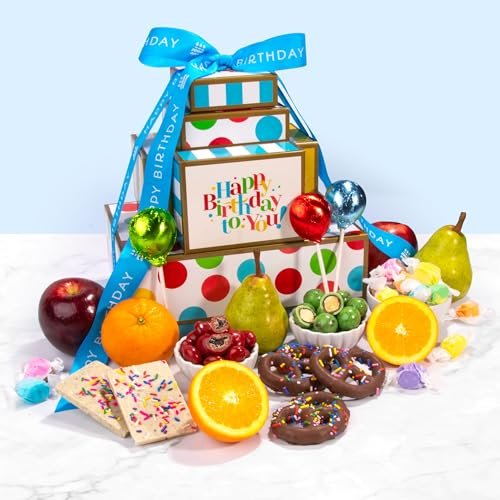 Birthday Fruit & Chocolate Tower