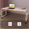 Overbed Table with Wheels Adjustable Height and Length, Thickened Metal Frame Over The Bed Table Adjustable Tilt for Hospital and Home(Brown,100 * 60cm) view 3