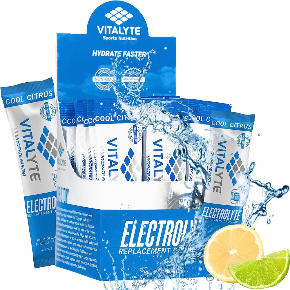 Vitalyte Electrolyte Powder Drink Mix, Isotonic Electrolyte Hydration Mix, Bulk Case Stick Pack (12 Pack, Cool Citrus)