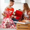 Friends 72 Pcs Valentines Day Cellophane Wrap Bags 24 x 30 Inch Large Plastic Clear Gift Basket Bags Red Heart Sack with Bow Ribbon for Valentines Classroom Prize Gift Exchange(heart) view 4