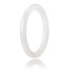 YMHOP White Natural Jade Bangle Bracelet for Women Healing Protection Good Luck Natural Gemstone Fengshui Jewelry for Wife Mother's Day Gift for Mom (White, 58-60mm diameter) view 1